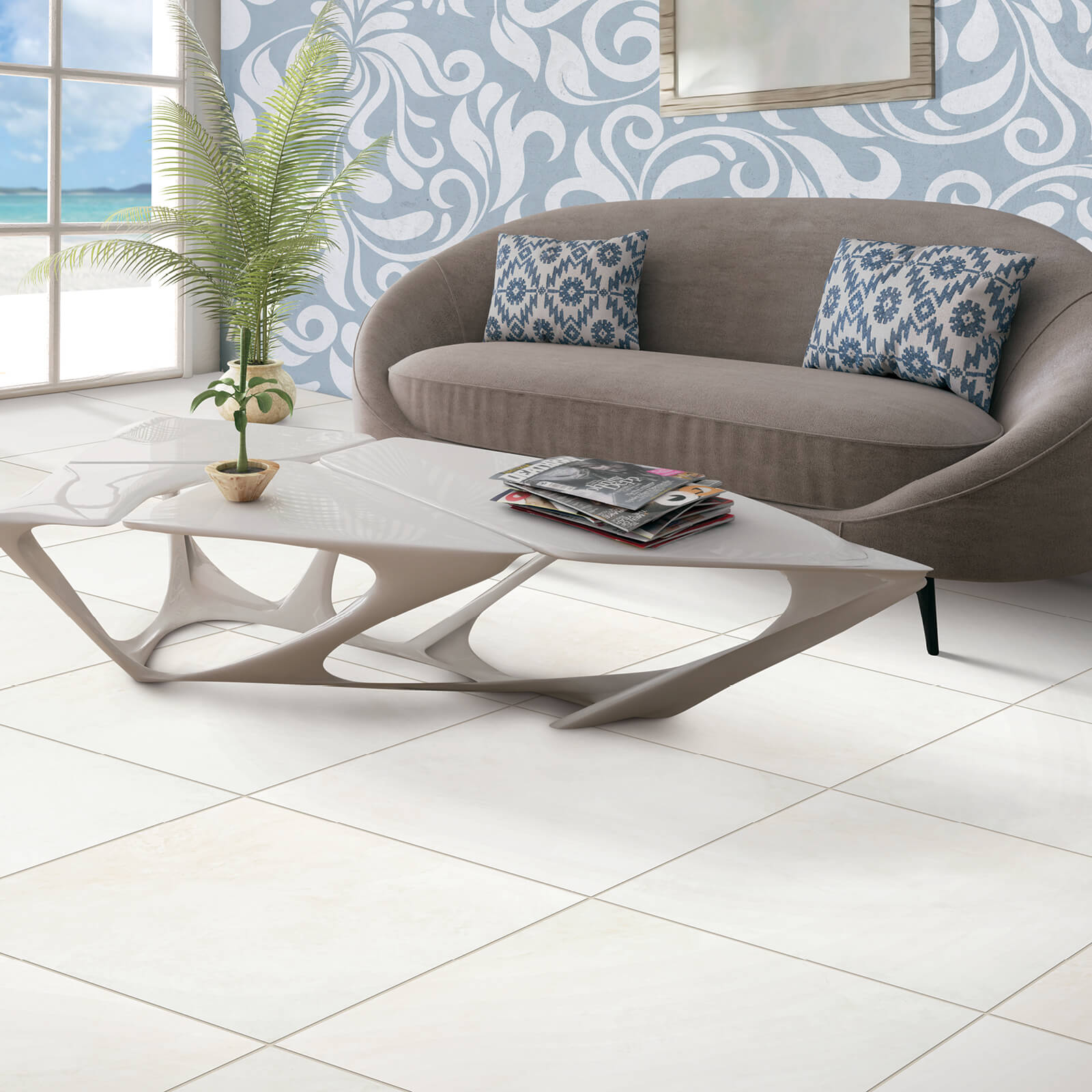 Tile in living room | Neils Floor Covering