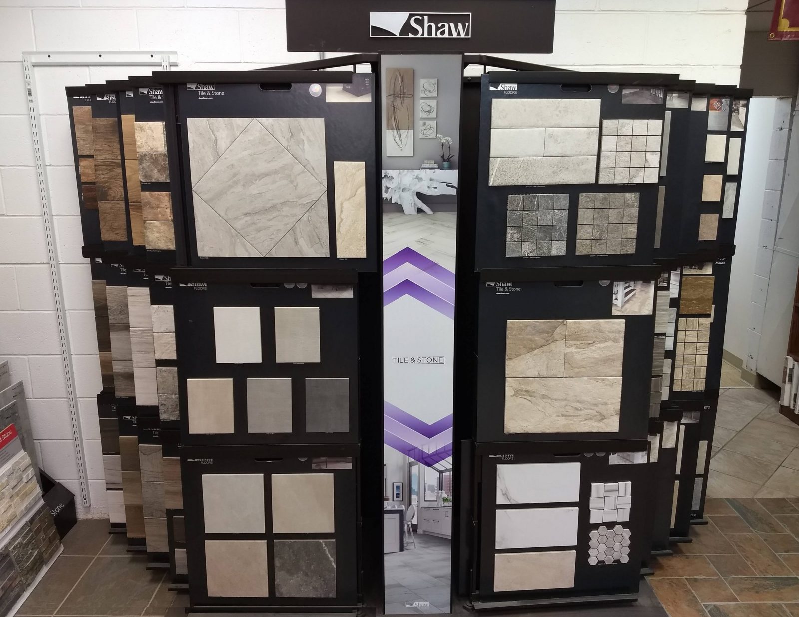 Variety of products in showroom | Neils Floor Covering